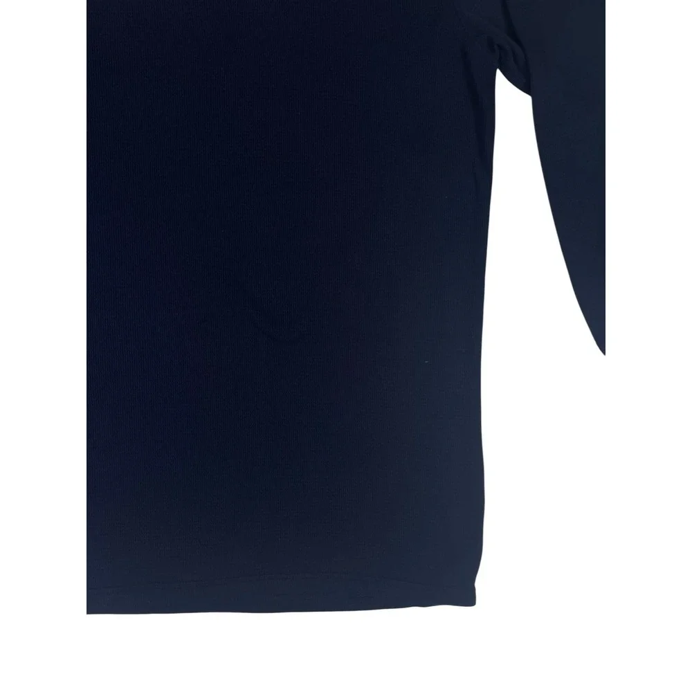 Polo‎ Ralph Lauren Sleepwear Shirt Men 4X Navy Blue Logo Waffle Knit 3/4 Sleeve